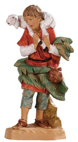 Krippenfiguren Krippe: Hirte mit Schaf auf Schulter 12 cm Fontanini 123