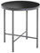 HAKU Möbel Beistelltisch anthrazit, schwarz, Metall, Sicherheitsglas - Maße: H 47 cm x Ø 40 cm, Style: Modern