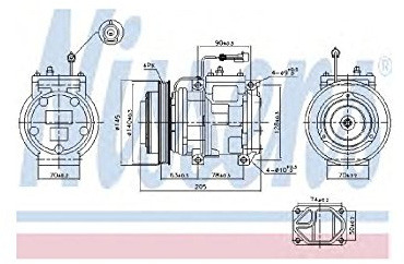 NISSENS Kompressor, Klimaanlage 89119 | Kompatibel mit: TOYOTA AVENSIS, AVENSIS Kombi, AVENSIS Liftback, COROLLA, COROLLA Compact, COROLLA Kombi, COROLLA Liftback