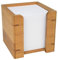Wedo 61707 Zettelbox Bambus, inkl. 900 Blatt Papier 9 x 9 cm, im Geschenkkarton, braun