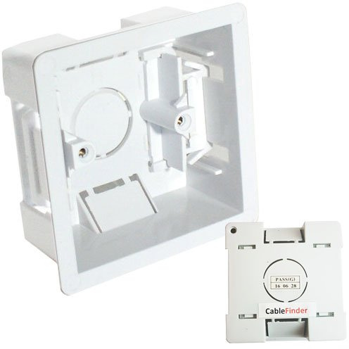 Loops 10x 35mm Deep Single Plastic Dry Lining Back Box - 1 Gang Wall Flush Mount Pattress