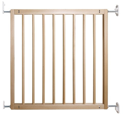 BabyDan No Trip, 71.5-78.5 cm, Basic Stair Gate/Baby Gate/Safety Gate, Wood, Made in Denmark - (Pet Gate/Dog gate)