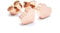 ladies 14K rose gold plated titanium steel hearts earrings, for women girls.(s1401)