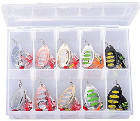 Savage Gear Rotex Spinner Kit - Spinner de première qualité pour les pêcheurs ciblant la truite, le saumon, le brochet et autres, rotation immédiate, pêche en eau douce et en eau salée Assortis Variés