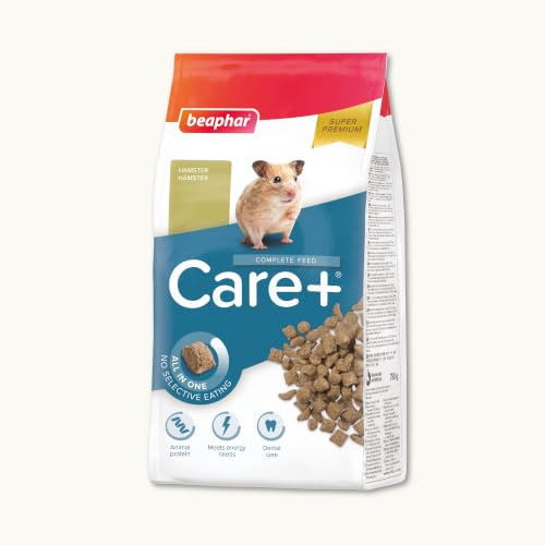 Beaphar - Care+ Pienso Super Premium - Comida para Hámster - 700g - Alto Valor energético - Desgaste de los Dientes y Sin azúcares añadidos - Alimentación Extrusionada