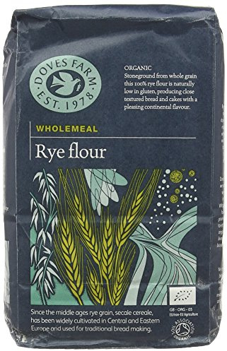 Doves Farm Organic Wholegrain Rye Flour 1 kg (Pack of 10)