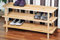 Kesper 69723 Schuhregal Dreistöckig Natur, Tannenholz, Braun, 77 x 40 x 26 cm