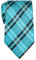 Retreez Herren Gewebte Krawatte Modisch Plaid Karo 8 cm - türkis und schwarz