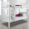 Happy Beds Atlantis White Finished Solid Pine Wooden Bunk Bed Frame