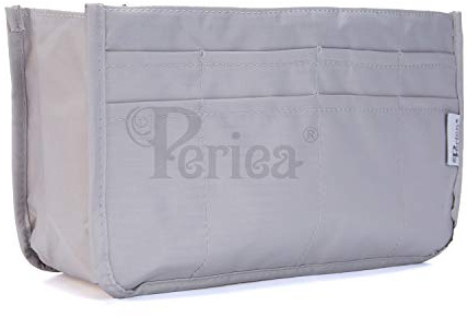 Periea Handtaschen Organizer - Taschen Organisator - Daisy - 3 Größenoptionen - Klein, Mittel oder Groß (Hellgrau, Mittel)