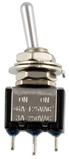 'Allparts EP 0180 010 Switch On/On and Small Parts for Electric Guitar Chrome