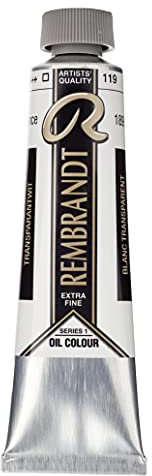 Rembrandt Oil Colour Tube 40 ml Blanc transparent (huile de carthame) 119 (01051192)
