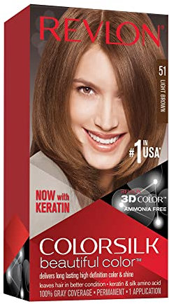 Revlon Tinte sin Amoniaco Colorsilk Castaño Claro, 195g
