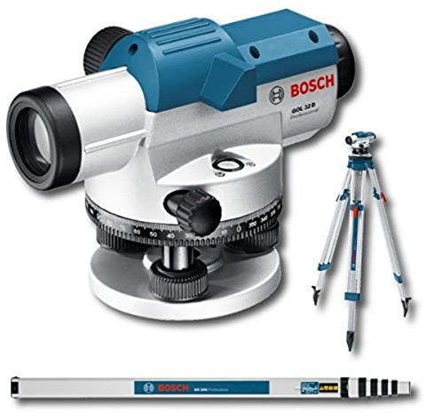 Bosch Professional GOL32DSET Niveau optique avec mire GR500 et trépied BT160 Bleu