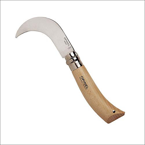 Opinel Couteau Serpette Fermante Nature N° 10 - Manche Hetre 12 cm