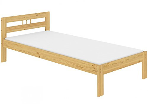 Erst-Holz® Jugendbett Futonbett Massivholz Kiefer Natur 100x200 Einzelbett Rollrost Matratze 60.64-10 M