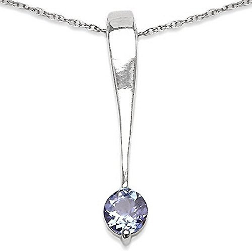Schmuck-Schmidt-Collier/Halskette mit Tansanit-Anhänger 925-Sterling-Silber