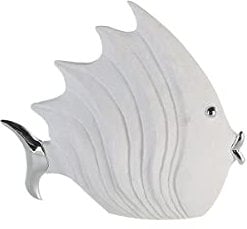 Casablanca modernes Design Figura Decorativa, Resina, Blanco, Höhe 26 cm