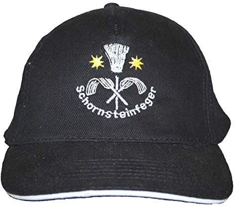 Fan-O-Menal Base-Cap mit Zunft-Einstick - Handwerk - Schornsteinfeger - 68626 schwarz - Baseballcap Cap Baumwollcap Cappy Kappe
