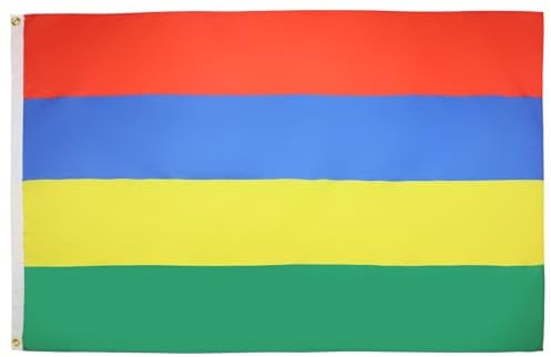 AZ FLAG - Drapeau Maurice - 90x60 cm - Drapeau Mauricien 100% Polyester Avec Oeillets Métalliques Intégrés - Pavillon 50 g