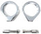 Motorcycle Metal Fork Clamps for Indicators for 39mm Diameter Forks | CHROME Turn Signal Holders for Roadsters, Café Racers and Choppers, Bobbers and Custom Project Motorbikes