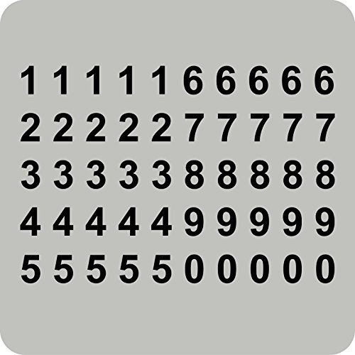 kleb-drauf® - 50 Zahlen, Höhe je 6 cm / Rot - matt - Aufkleber zur Dekoration von Wänden, Glas, Fliesen und allen anderen glatten Oberflächen im Innenbereich; aus 19 Farben wählbar; in matt oder glänzend