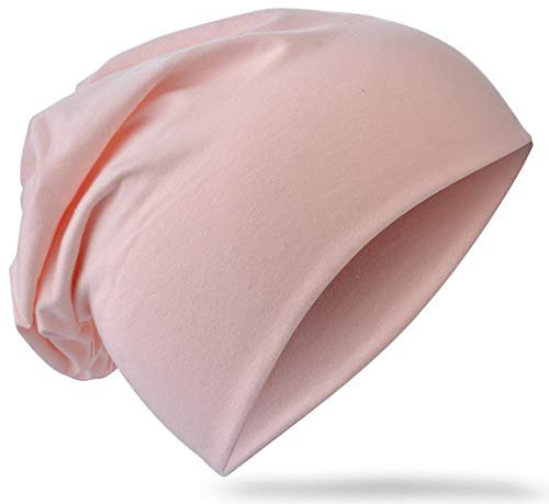 Miobo Kinder Slouch Beanie Mütze,Baumwolle,Unifarbe Lachs-48
