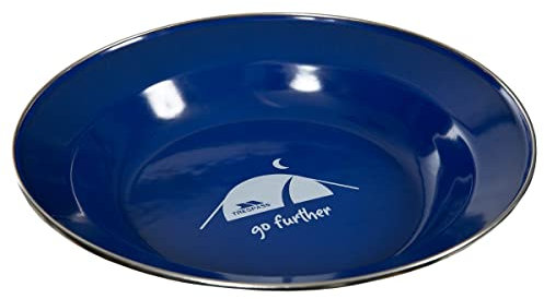 Trespass Davo, Blue, Enamel Camping Plate, 26cm, Blue