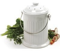 Norpro Nordic 8 in. W x 10-1/2 in. L White Compost Keeper