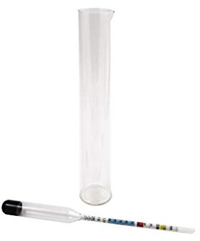 Hydrometer (Stevenson Reeves) for Wine & Beer + Glass Trial Jar - Homebrew Home Brew Homemade