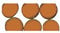RAYHER 1452134 Mosaiksteine rund, 1 cm Durchmesser, transparent, SB-box, circa 130 Stück, 210 g, orange