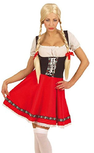 NET TOYS Trachten Dirndl Kostüm Heidi Oktoberfest Wiesn Tracht Outfit Wiesndirndl Trachtendirndl Heidikostüm Gr M 38/40