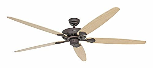 Deckenventilator mit Zugkette Classic Royal Braun antik 180 Ahorn / Buche