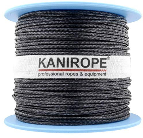 Kanirope® Dyneema Seil PRO 2mm 100m Schwarz 12-fach geflochten SK78 verstreckt beschichtet