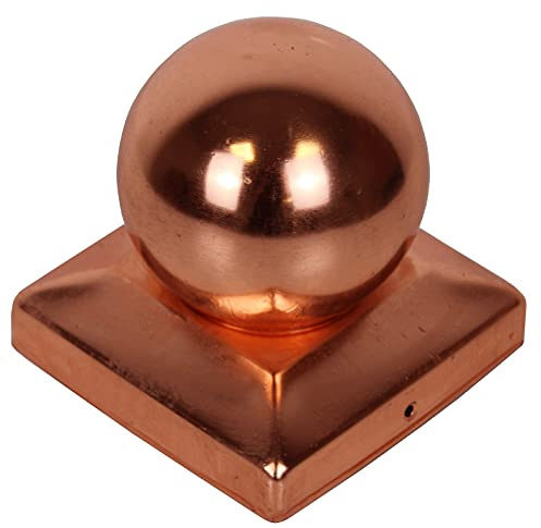 Baumarktplus Pfostenkappe Kupfer 121 x 121 mm Kugel 12 x 12 cm