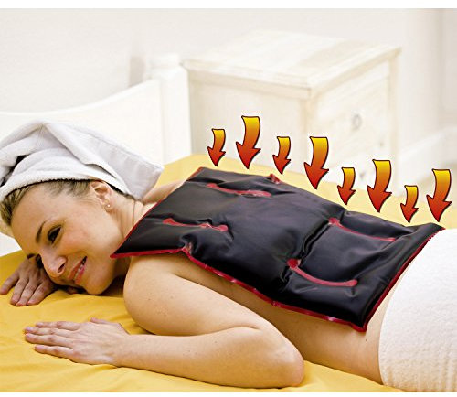 WENKO - Compresse thermique rectangulaire au gel de tourbe noir, Facile à utiliser, 48 cm x 30 cm, Soulagement de la douleur et réduction de l'inflammation, Pack thermique thérapeutique