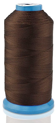 Aussel - Filo per cucire in nylon incollato, 1,370 m, dimensione T70 #69, per fodere, mercato all'aperto, tendaggi, perline, bagagli, borsellini Brown