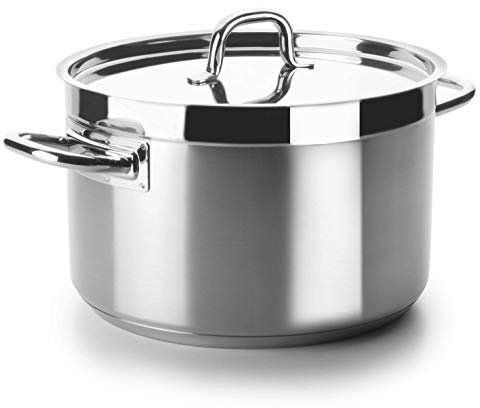 Lacor 54041s Cacerola Alta sin Tapa Chef Luxe Inox, 40 cm
