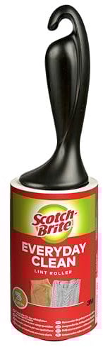 Scotch-Brite Everyday Clean Fusselroller, 1 Rolle 30 Blatt 4,55 m - Fusselrolle für Kleidung und Möbel gegen Fussel oder Tierhaare, Roller ist wiederverwendbar
