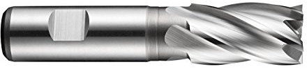 Dormer C247 C2473/16 HSS-E-PM - Fresa de extremo de 4 flautas con acabado brillante, diámetro de 3/16 pulgadas, paquete individual