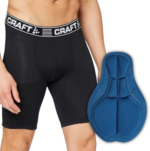 Craft Greatness Bike Shorts 1905034-9900-5 - Pantalones Cortos de Ciclismo para Hombre, Talla M, Color Blanco y Negro