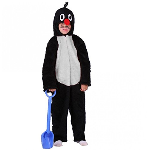 Krause & Sohn Kostüm Maulwurf Gr. 104- 140 Overall Plüsch Tierkostüm Kinderfasching Karneval (128)
