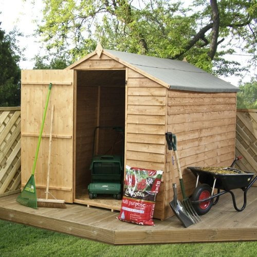 6ft W x 8ft D Wooden Bike Shed