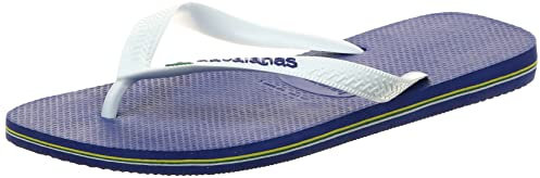 Havaianas - Brasil Logo, ikonische, bequeme und langlebige Badelatschen mit Brasilien- Flagge und rutschfester Sohle mit farbigen Streifen, Unisex-Erwachsene