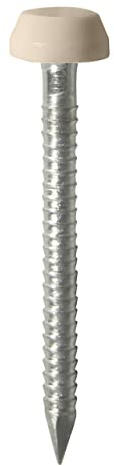 TIMCO PN25BEIGE Polymer Headed Nail 25mm - Beige (Box of 100)
