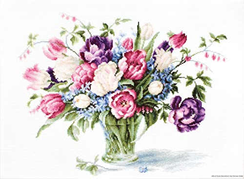 LUCAS-S Cross Stitch kit, Cotton, White
