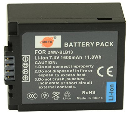 DSTE Ersatz Batterie Akku for Panasonic DMW-BLB13E DMW-BLB13GK Lumix DMC-G1 DMC-G2 DMC-G10 DMC-GF1 DMC-GH1 Kamera
