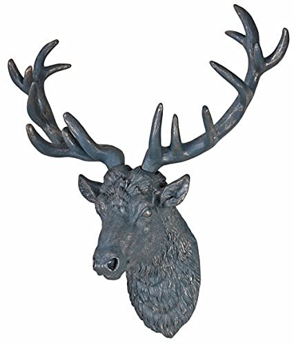 Hirschkopf Wanddekoration Geweih Landhausstil Jagdtrophäe 80cm Hirsch yac013 Palazzo Exclusiv