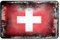 Cadora Magnetschild Kühlschrankmagnet Flagge Schweiz Shabby chic abgenutzt alt gebraucht