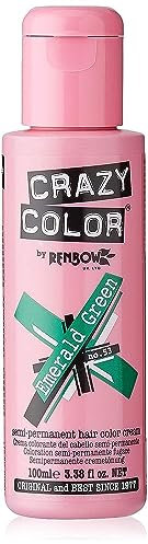 Renbow Crazy Color Semi-Permanent Hair Color Dye emerald green 53-100 ml, 1er pack (1 x 115 g)